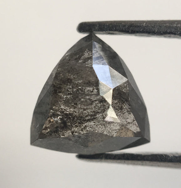 0.36 Ct Triangle Shape Natural Loose Diamond salt and pepper 4.58 mm x 4.54 mm X 2.09 mm, Polished Diamond for rings SJ43/31