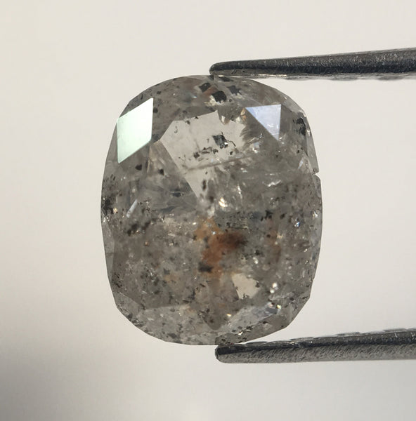 1.15 Ct Natural Light Gray Oval Shape Rose cut Diamond, 6.28 mm X 5.08 mm X 3.73 mm Beautiful sparkling Natural Loose Diamond SJ28/57