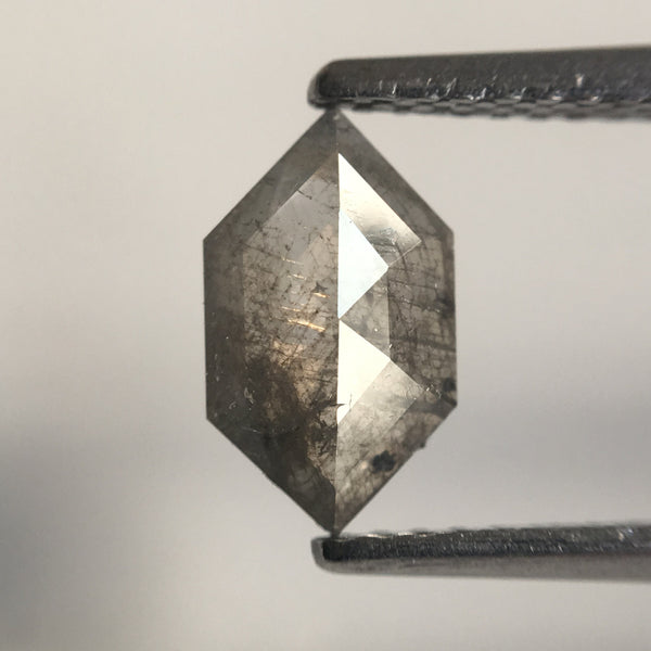 0.65 Ct Fancy Gray Color Natural Hexagon Shape loose Diamond, 8.61 mm X 5.08 mm X 1.92 mm Natural Loose Diamond for rings SJ43/42