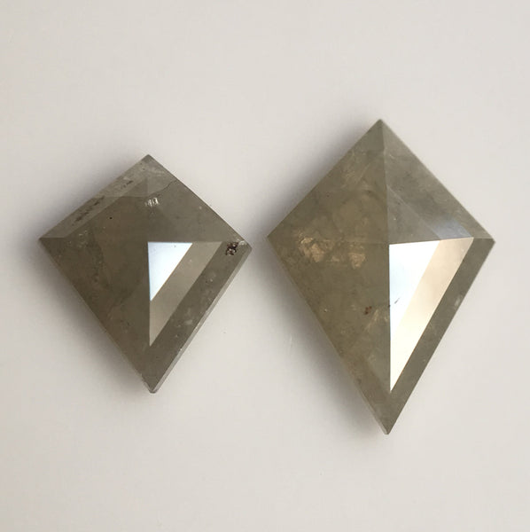 0.56 Ct Fancy Grey Color Kite Shape Natural Loose Diamond, 6.98 mm X 4.97 mm X 1.50 mm Excellent Natural Diamond quality SJ41/31