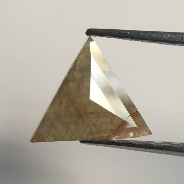 0.48 Ct Yellowish Gray Color Triangle shape Natural Loose Diamond, 6.30 mm X 7.38 mm X 1.33 mm Excellent Natural Loose Diamond SJ41/33