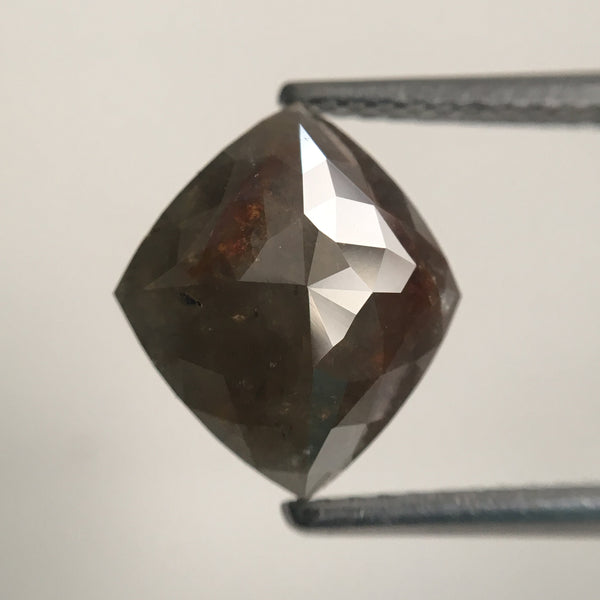 2.75 Ct Antique shape Natural Loose Diamond 10.79 mm X 9.30 mm X 3.60 mm Fancy Grey Color Use for Jewellery making SJ44/01
