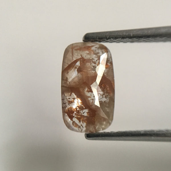 2.14 Ct Oval Shape Brownish Gray Natural Loose Diamond 10.01 mm X 5.94 mm X 1.84 mm Oval Shape Rose Cut Natural Faceted Diamond SJ44/45