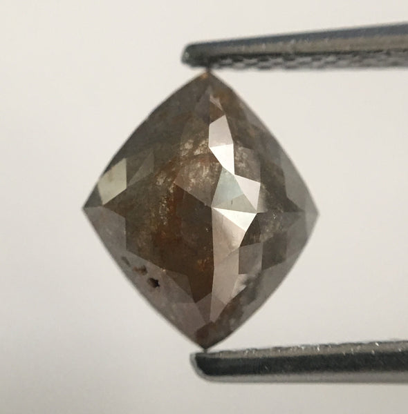 1.19 Ct Antique shape Natural Loose Diamond, 8.84 mm X 7.40 mm X 2.86 mm Fancy Grey Color Use for Jewellery making SJ44/66