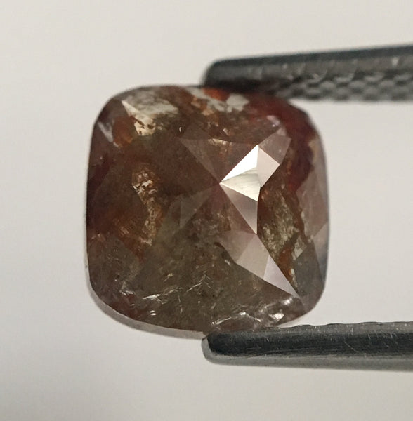 1.30 Ct Fancy Brown Cushion Shape Natural Loose Diamond, 6.91 mm X 6.51 mm X 2.74 mm Natural Loose Diamond SJ44/81