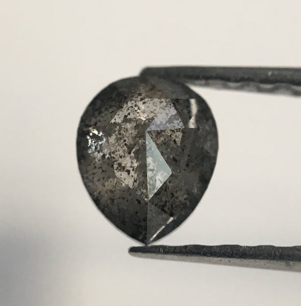 0.55 Ct Natural Loose Diamond 5.50 mm X 4.52 mm x 2.93 mm Fancy Dark Grey Color Full Cut Pear Natural Loose Diamond for Jewellery SJ42/11