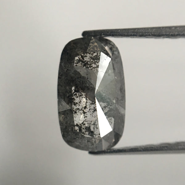 0.82 Ct Fancy Dark Gray Natural Oval Shape Loose Diamond, 7.80 mm X 4.68 mm X 1.94 mm Salt and Pepper Natural Diamond SJ42/31
