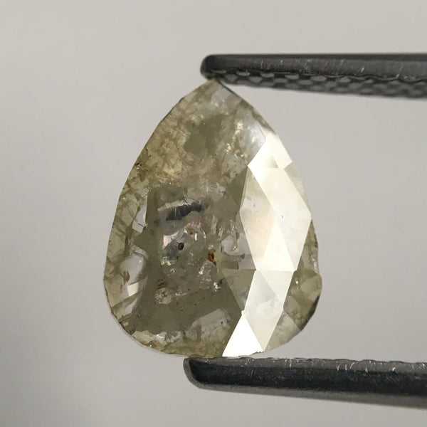 0.93 Ct Grayish yellow Color 9.22 mm X 6.97 mm X 1.53 mm Pear Cut Natural Loose Diamond Use for Jewelry SJ01/04