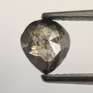 0.77 Ct Fancy Grey Color 6.52 mm X 5.88 mm X 2.53 mm Pear Cut Loose Natural Diamond, Grey Rose Cut Pear Natural Loose Diamond SJ46/16