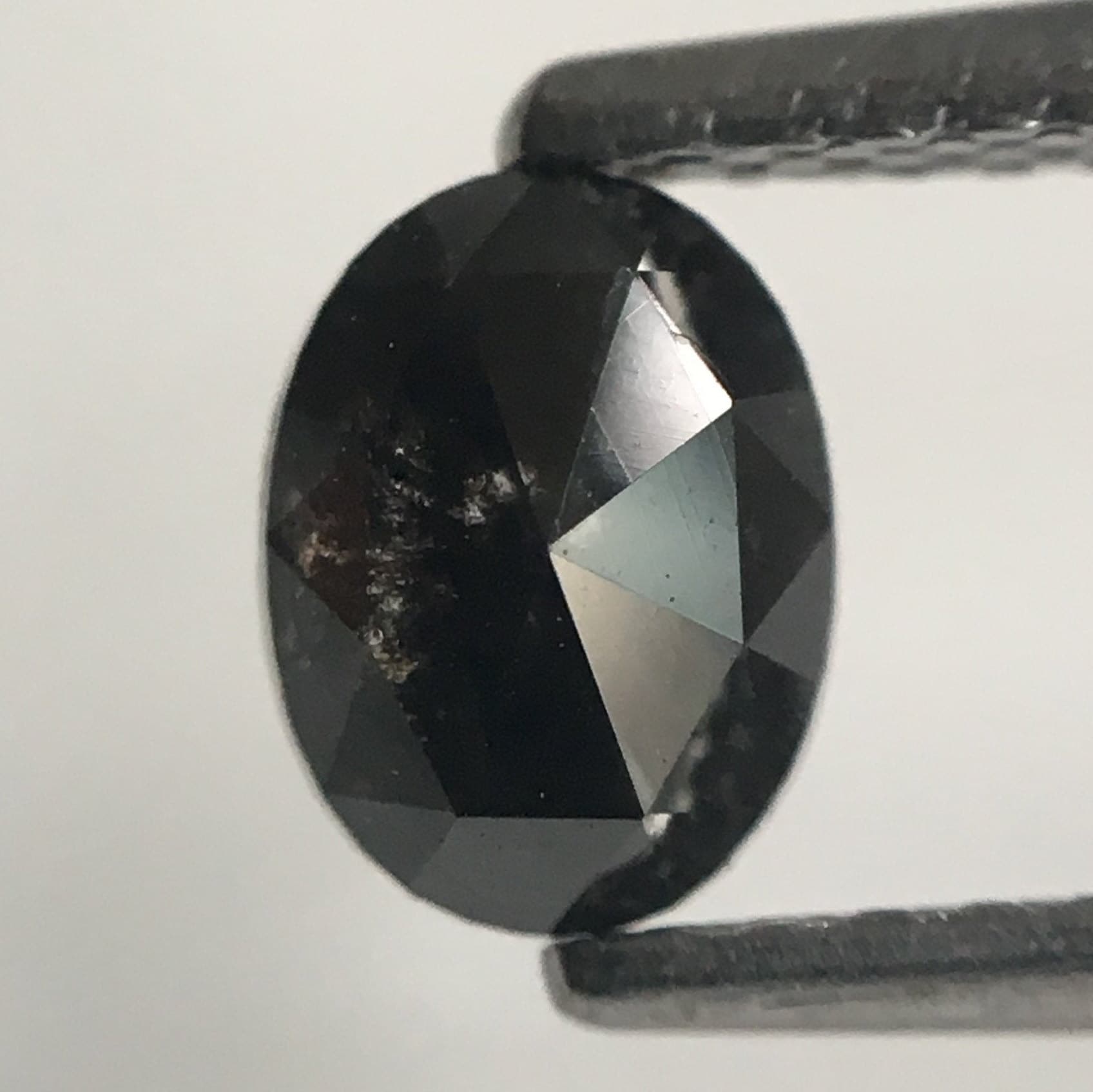 0.66 Ct Salt and Pepper Natural Oval Shape loose Diamond 5.90 mm X 4.50 mm X 2.57 mm Oval Shape Natural Diamond for engagement ring SJ43/17