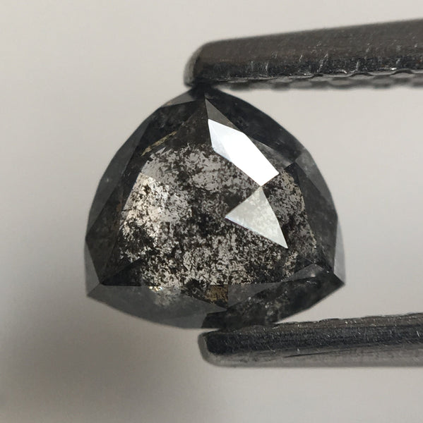 0.47 Ct Triangle Shape Natural Loose Diamond Gray Salt and Paper 5.22 mm x 5.12 mm X 2.27 mm, Polished Diamond for rings SJ43/24