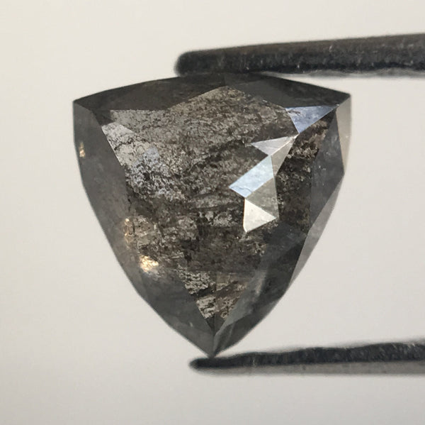 0.36 Ct Triangle Shape Natural Loose Diamond salt and pepper 4.58 mm x 4.54 mm X 2.09 mm, Polished Diamond for rings SJ43/31
