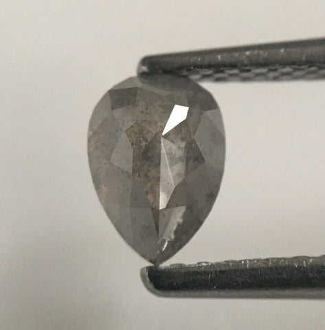 0.64 Ct Pear Cut Loose Natural Diamond Grey 5.91 mm X 4.22 mm X 3.27 mm Grey Rose Cut Pear Natural Loose Diamond SJ47/27