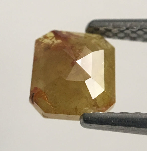0.71 Ct Emerald Brownish Yellow Natural Loose Diamond 5.80 mm X 5.26 mm X 2.15 mm Natural Loose Diamond SJ44/09