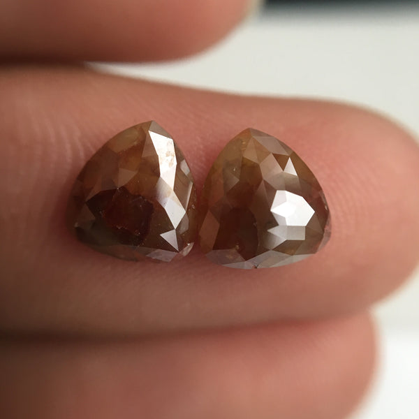 2.16 Ct 7.63 mm x 7.01 mm x 2.26 mm Fancy Brown Pear Shape loose Diamond, Polished Diamond for engagement ring SJ44/17