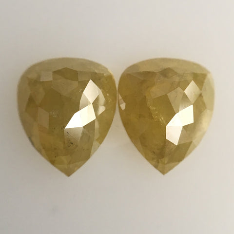 1.63 Ct 7.00 mm X 5.79 mm X 2.44 mm Yellow pear Shape loose Diamond, Natural Rustic diamond Polished Diamond SJ44/20