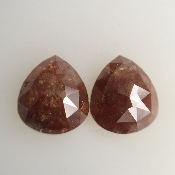 2.55 Ct Brown pear Shape Natural Loose Diamond, 7.97 mm X 6.84 mm X 2.75 mm Natural Rustic diamond Polished Diamond SJ44/21