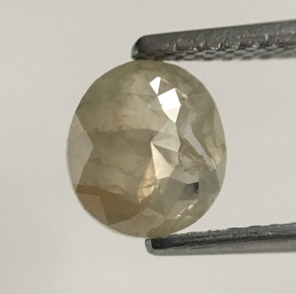 1.08 Ct Oval Cut Fancy Gray Natural Loose Diamond, 7.21 mm X 6.44 mm X  2.54 mm Grey Oval Shape Rose Cut Natural Loose Diamond SJ47/50
