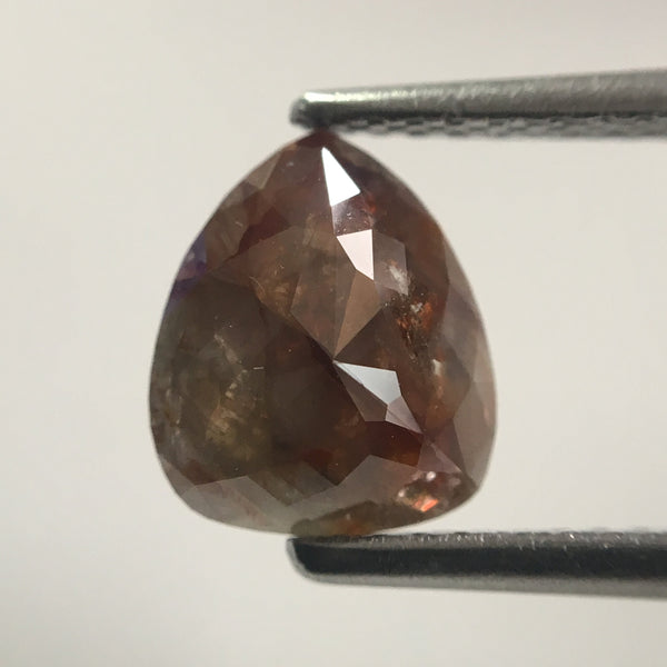 2.74 Ct Fancy Brown Pear Shape Rose Cut Natural Loose Diamond, 8.25 mm X 7.05 mm X 2.78 mm Brown Rose Cut Pear Natural Loose Diamond SJ44/48