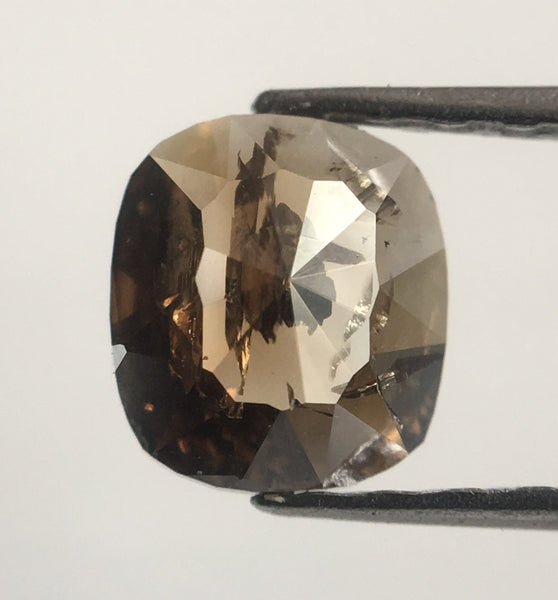 0.57 Ct Oval Shape champagne brown Natural Loose Diamond 5.81 mm X 5.23 mm x 2.07 mm Oval Shape Rose Cut Natural Loose Diamond SJ48/01