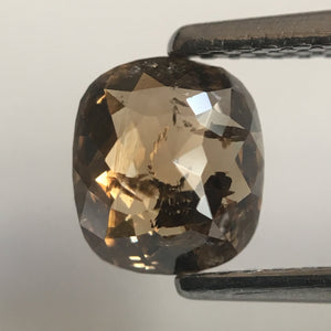 0.85 Ct Oval Ct Fancy Brown Natural Loose Diamond, 6.37 mm X 5.53 mm X 2.54 mm Oval Shape Rose Cut Natural Faceted Loose Diamond SJ48/07