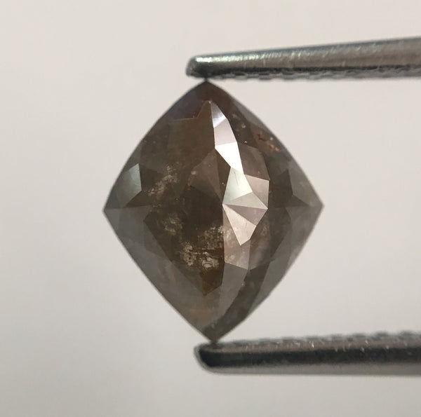 1.19 Ct Antique shape Natural Loose Diamond, 8.84 mm X 7.40 mm X 2.86 mm Fancy Grey Color Use for Jewellery making SJ44/66