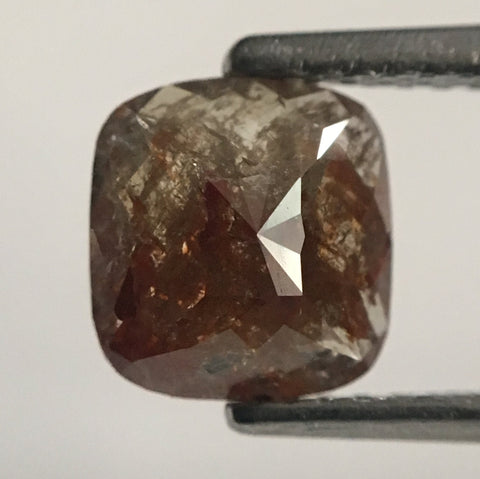 1.30 Ct Fancy Brown Cushion Shape Natural Loose Diamond, 6.91 mm X 6.51 mm X 2.74 mm Natural Loose Diamond SJ44/81