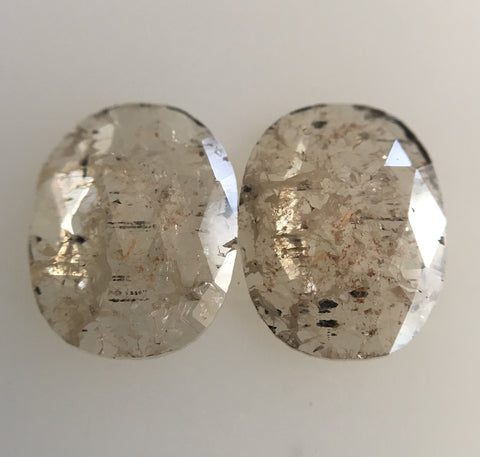 1.17 Ct Oval Shape Greyish Brown Color Natural Loose Diamond 7.79 mm X 6.07 mm x 1.15 mm Oval Shape Rose Cut Natural Loose Diamond SJ45/19