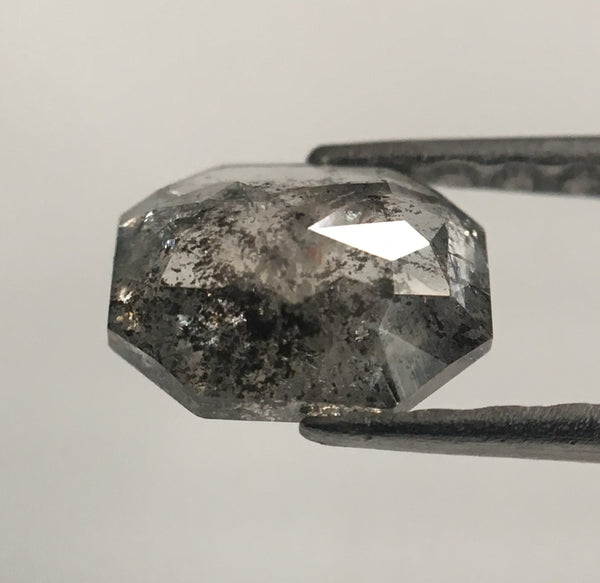 0.59 Ct Gray Emerald shape Natural Loose Diamond, 6.18 mm x 4.71 mm x 2.12 mm natural loose diamond for jewellery SJ49/02