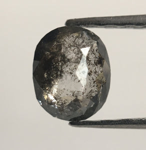 0.48 Ct Oval Shape Gray Natural Loose Diamond 5.30 mm X 4.38 mm x 2.29 mm Oval Shape Rose Cut Natural Loose Diamond SJ49/01