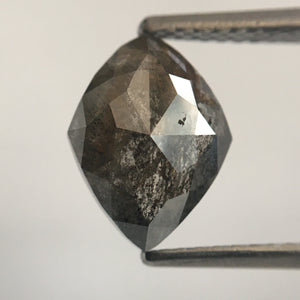 2.16 Ct Salt and Pepper Natural Geometric Shape loose Diamond, 9.95 mm X 7.47 mm X 3.69 mm Natural Diamond best for engagement  SJ49/31