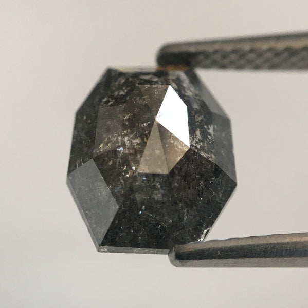1.77 Salt And Pepper Geometric shape Natural Loose Diamond, 9.16 mm X 7.34 mm X 3.07 mm Natural Loose Diamond SJ49/46