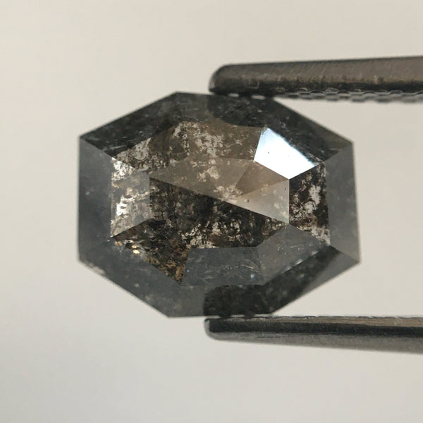 1.77 Salt And Pepper Geometric shape Natural Loose Diamond, 9.16 mm X 7.34 mm X 3.07 mm Natural Loose Diamond SJ49/46