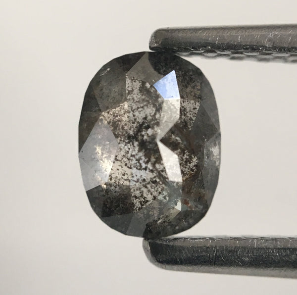 0.45 Ct Oval Cut Fancy Gray Natural Loose Diamond, 5.47 mm X 4.25 mm X  2.17 mm Grey Oval Shape Rose Cut Natural Loose Diamond SJ47/03