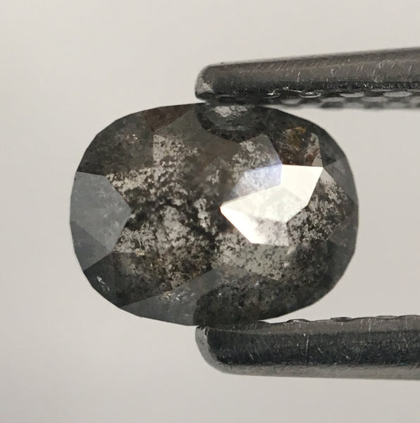 0.45 Ct Oval Cut Fancy Gray Natural Loose Diamond, 5.47 mm X 4.25 mm X  2.17 mm Grey Oval Shape Rose Cut Natural Loose Diamond SJ47/03