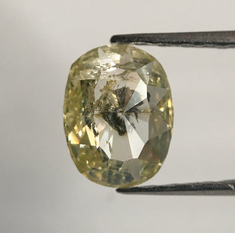 0.64 Ct Yellow Oval Shape Rose cut Natural Diamond 6.74 mm X 5.21 mm X 2.08 mm Rose Cut Natural Loose Diamond For Ring SJ49/63