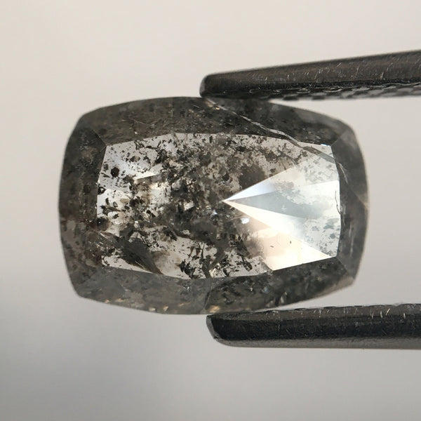 1.31 Ct Natural Gray Oval Shape Rose cut Diamond, 9.03 mm X 6.31 mm X 2.29 mm Beautiful Natural Loose Diamond SJ49/73
