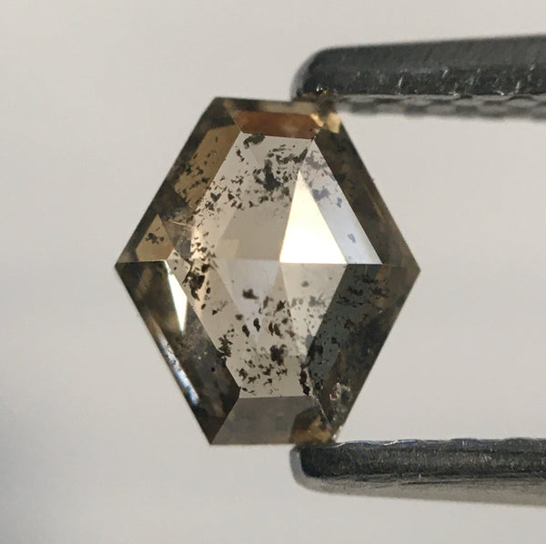 0.42 Ct Hexagon Shape Natural Loose Diamond, 5.32 mm X 4.47 mm X 2.25 mm Fancy Brown Hexagon loose diamond Use for Jewellery SJ50/18