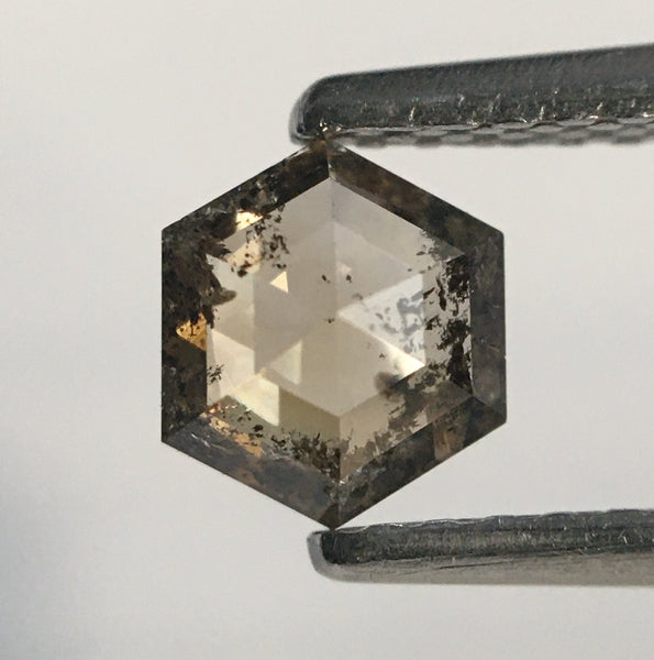 0.52 Ct Hexagon Shape Natural Loose Diamond, 5.54 mm X 4.73 mm X 2.36 mm Fancy Brown Hexagon loose diamond Use for Jewellery SJ50/20