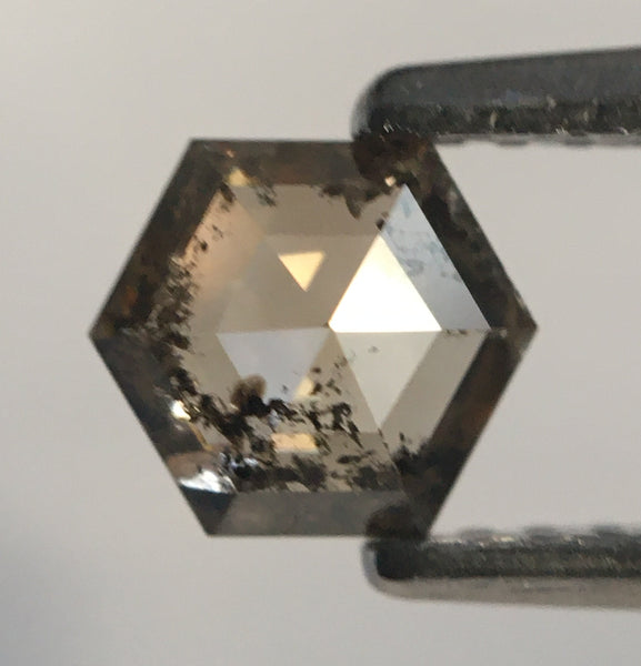 0.52 Ct Hexagon Shape Natural Loose Diamond, 5.54 mm X 4.73 mm X 2.36 mm Fancy Brown Hexagon loose diamond Use for Jewellery SJ50/20