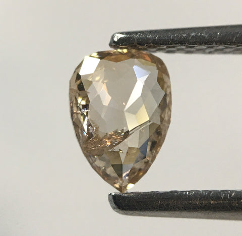 0.44 Ct Natural Light Brown Pear shape Natural Diamond, 6.06 mm x 4.36 mm x 2.07 mm Rose Cut Natural loose diamond for ring SJ50/24