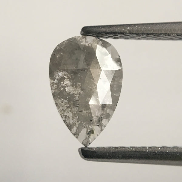 Genuine 1.36 Ct Pair Of Pear Shape Gray Color Rose cut Natural Loose Diamond 8.17 mm X 5.58 mm X 1.50 mm perfect for Earrings SJ01/11