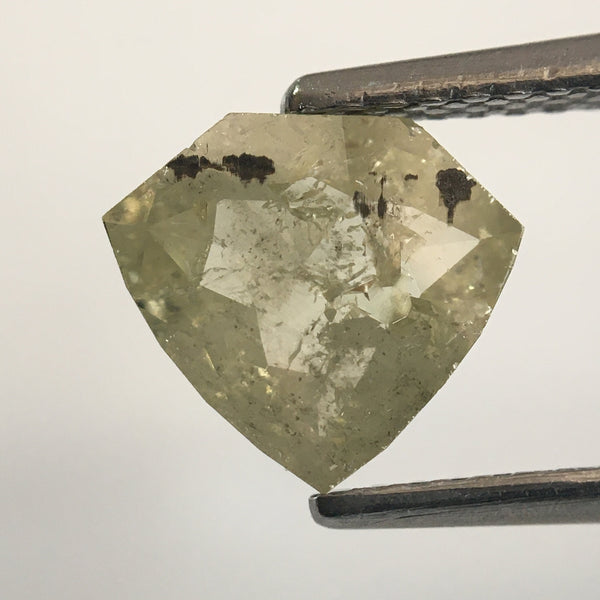 1.12 Ct Natural Light Green Geometric Diamond Shield Shape, 7.50 mm x 8.38 mm X 2.55 mm Natural Loose Diamond use for solitaire ring SJ50/41