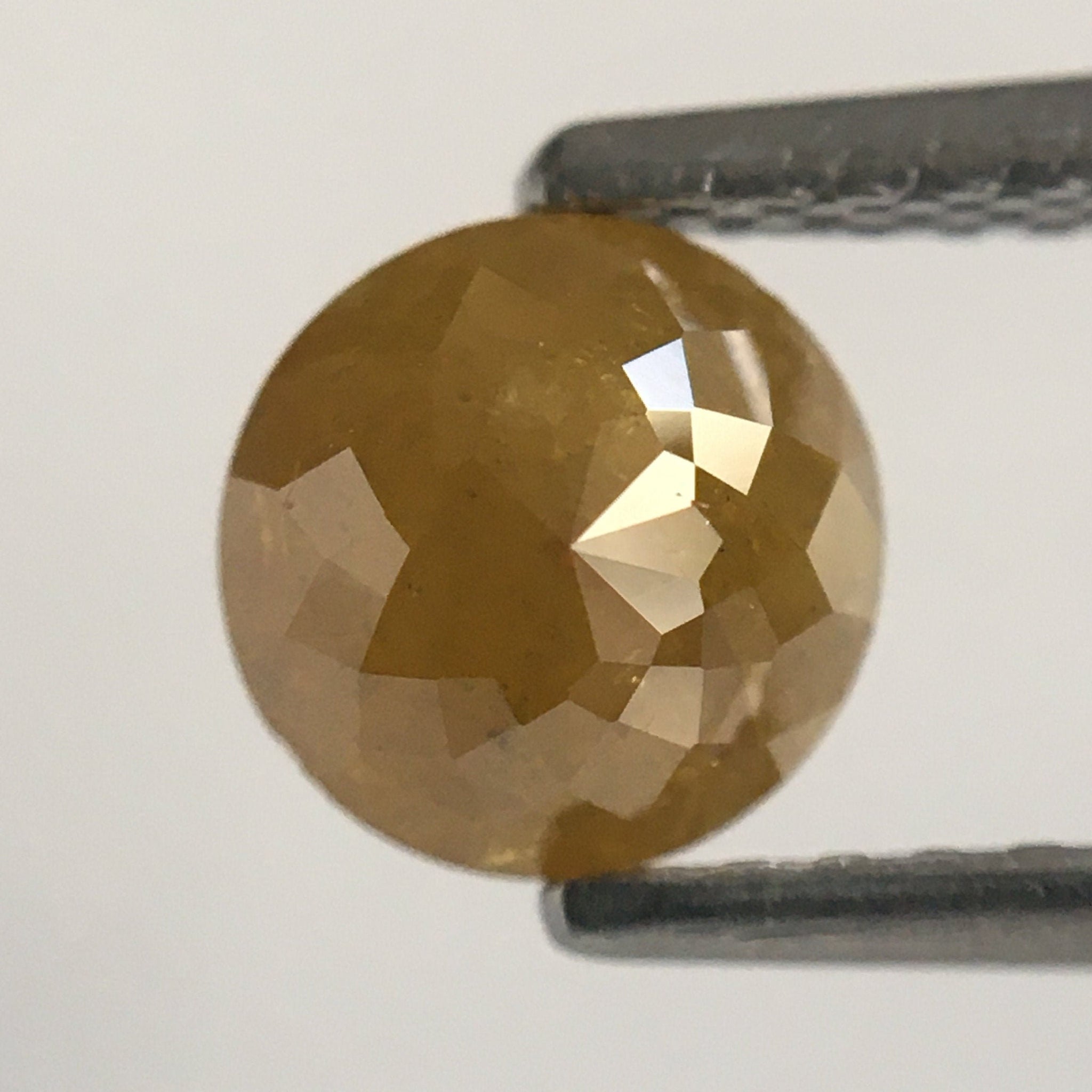 1.04 Ct Yellow Natural Round Shape Rose cut Loose Diamond, 5.73 mm x 3.48 mm Rose cut Loose Diamond Natural diamond low price SJ51/12