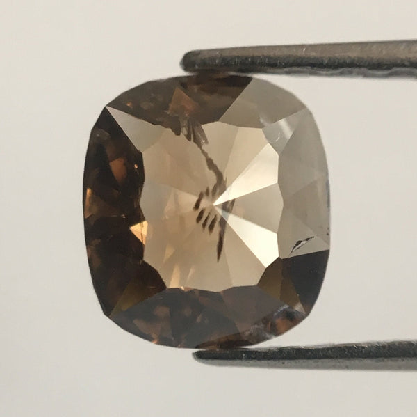 0.53 Ct Oval Shape champagne brown Natural Loose Diamond 5.82 mm X 5.21 mm x 1.99 mm Oval Shape Rose Cut Natural Loose Diamond SJ48/03