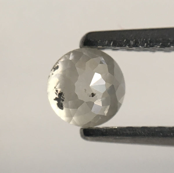 0.48 Ct Light grey round rose cut natural loose diamond, 4.19 mm X 3.03 mm Fancy grey natural rustic diamond use for Jewellery SJ48/50