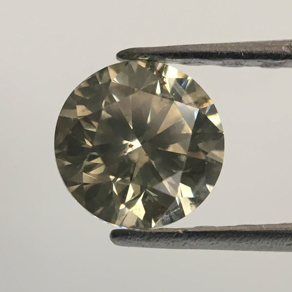 0.42 Ct Brownish Gray Natural Diamond, 4.64 mm X 2.98 mm Round Brilliant Cut Natural Loose Diamond SJ34/92