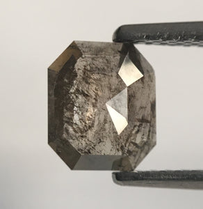 0.81 Ct Gray Emerald shape Natural Loose Diamond 6.77 mm x 5.72 mm x 1.95 mm natural loose diamond for jewelry SJ49/12
