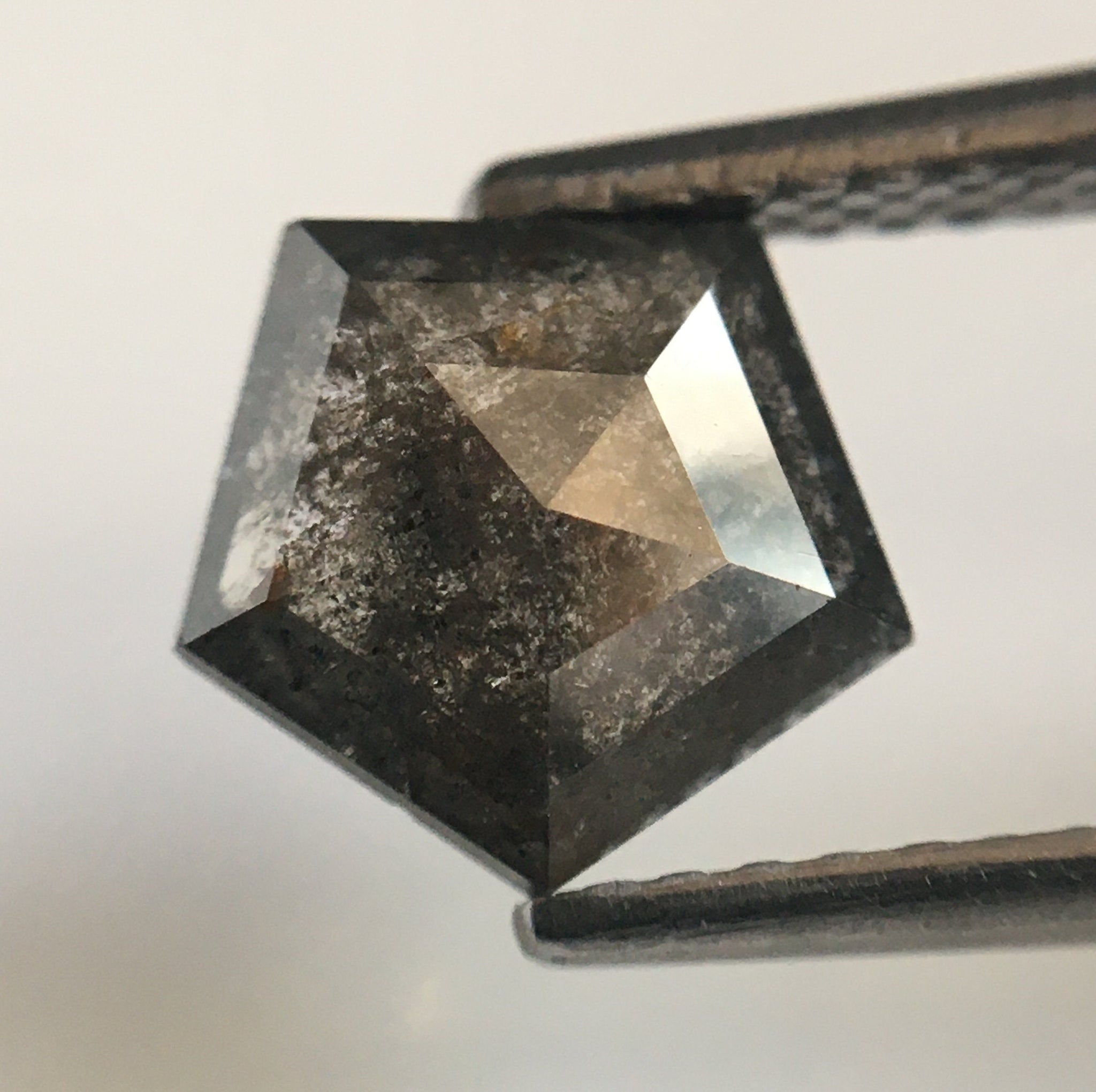 Genuine 1.34 Dark Gray Color Geometric shape Natural Loose Diamond, 7.28 mm X 7.83 mm X 2.87 mm Natural Loose Diamond SJ49/37