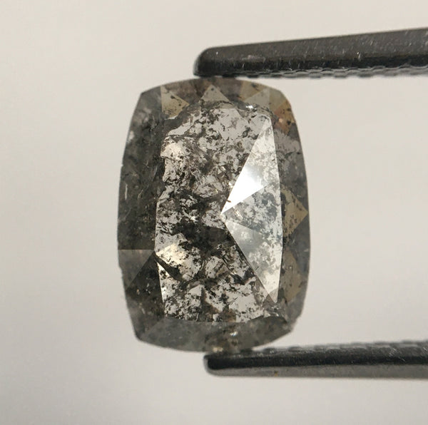 1.28 Ct Natural Gray Oval Shape Rose cut Diamond, 9.00 mm X 6.34 mm X 2.22 mm Beautiful Natural Loose Diamond SJ49/71